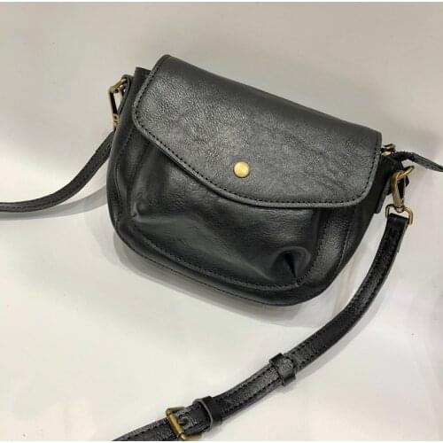 Retro Genuine Leather Crossbody Bags For Women Small Shoulder Bag High Quality Designer Handbags Flap High Quality Female Purses
