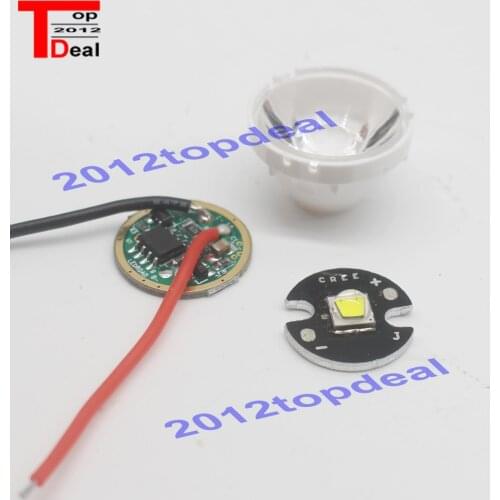 16mm black pcb CREE Xlamp XML2 XM-L2 T6 U2 10W WHITE High Power LED Emitter +driver+Lens For Flashlight DIY