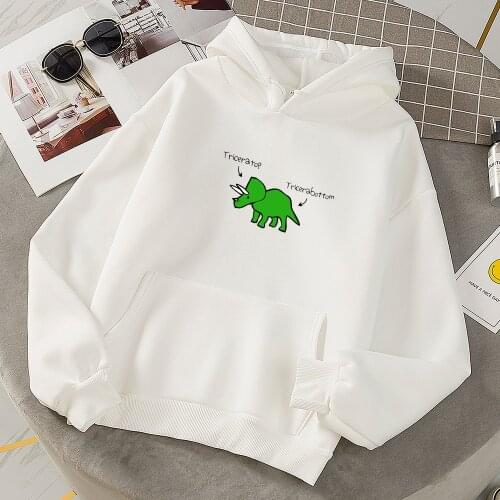 Sweatshirt Women Oversized Hoodie Dinosaur Printed Letter Hoodies Women Harajuku Vintage Female Pullovers Long Sleeve Tops