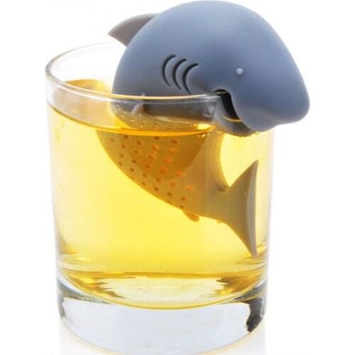Creative Shark Tea Infuser Silicone Strainers Tools Tea Strainer Infuser Filter Empty Bag Leaf Diffuser Wedding Decoration Gifts