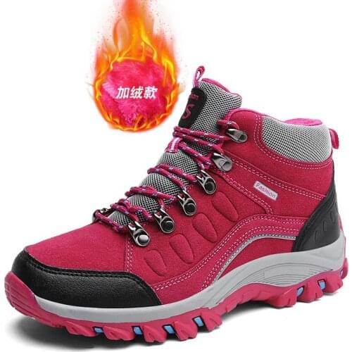 Large Size High Top Warm Womens Sports Shoes Platform Sneakers Women Sport Shoes Running Woman Red Fur Trainers 2020 GME-1775