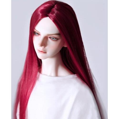 1/3 1/4 1/6 1/8 Bjd SD Doll Wig High Temperature Wire Long Straight red Black Colors BJD Doll Hair Doll accessories