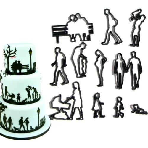 1 Set Black Music Family Animal Ballon Shaped Cookie Biscuit Cutter Chocolate Fondant Pastry Baking Mold Cake Decorating Tools