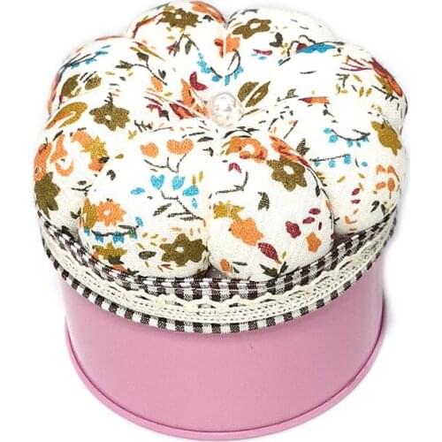 1PC Random Color Pumpkin Shape Pincushion Needle Accessories With Soft Cotton Fabric DIY Handmade Sewing Tools Supplies