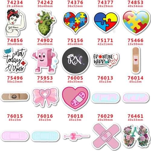 DIY Craft Supplies Sewing Accessories Cartoon Hygiene And Health Printed Planar Resins Mold 10 Pieces. PR-74234