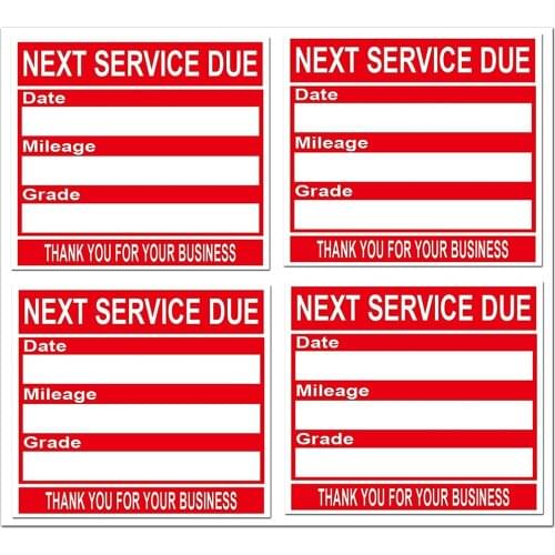 120 Pcs Spanish Removable Oil Change Service Reminder Stickers Auto Maintenance Etiquetas adhesivas de recordatorio de servicio