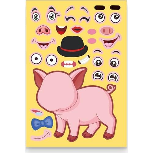 24Pcs Children Stickers Individuality Farmer Cute Animals Chick Cows Pig Sheep Learning Education Toys Girl Boy Birthday Gifts