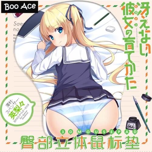 Eriri Spencer Sawamura Ecchi 3D Bottom Mouse Pad Smooth Gaming Mice Mat Size 26*22cm