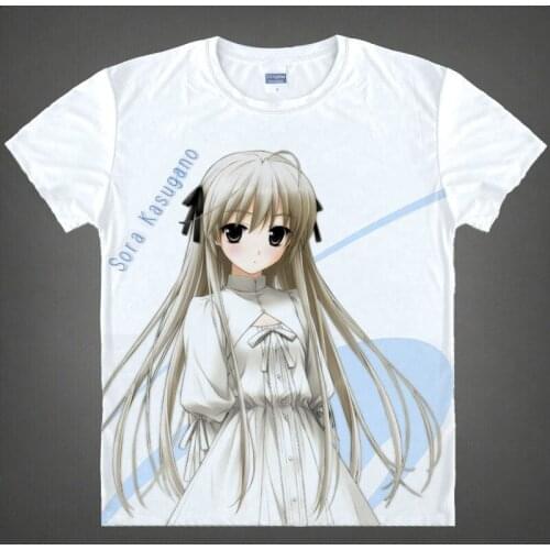 Anime Yosuga no Sora Sora Kasugano Cute T-Shirt Summer Tee Short Sleeve Tops Unisex Cosplay S-XXL