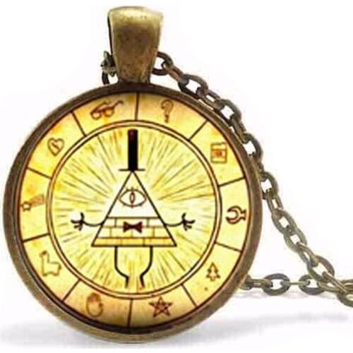 Fashion Necklace Cosplay Cartoon Mysteries BILL Mabel Pig CIPHER WHEEL Steampunk Pendant Chain 1pcs/lot Mens Locket Women Chain