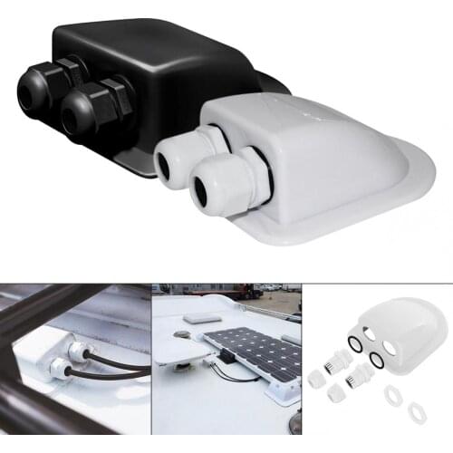 Double Wire Entry Gland Box Junction Box Cable Box Solar Panel Roof Wire Entry Gland Box for Vehicle Yacht Solar Panels
