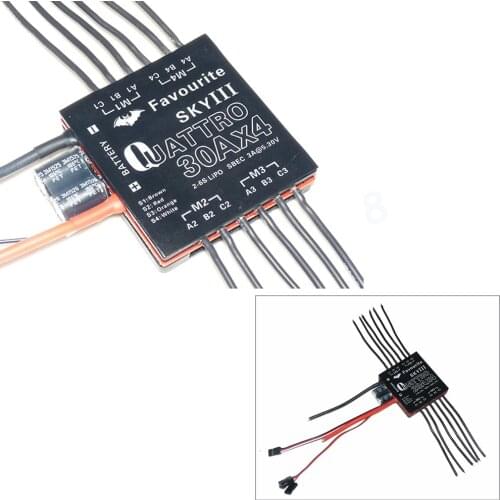 FVT SKY Esc 4-in-1 4 in 1 6A 12A 20A 30A Quattro 20A 4 UBEC 4 in 1 Brushless ESC for FPV Racer Camera RC Drone
