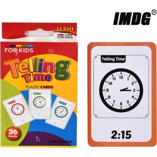 Telling Time Flash Cards Early Childhood Educational Toys Clock Time Number Learning Card