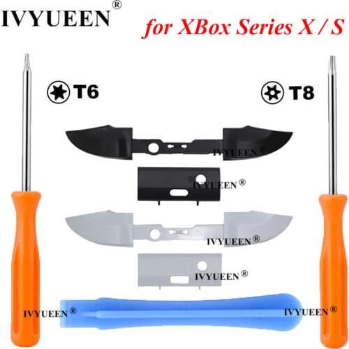 IVYUEEN 2 Sets RB LB Bumpers Buttons for Microsoft XBox Series X S Controller Trigger Button Middle Holder with Screwdriver Tool