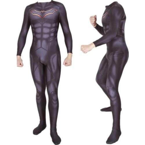 Superhero Rebirth Bruce Wayne Cosplay Costume Zentai Bodysuit Suit Jumpsuits