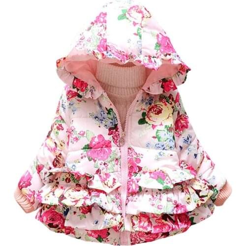 Baby Girl Jacket Girls Coat Pretty Fashion Cute Kids Coats Winter Jacket Children Coat Toddler Jacket Clothes Long Sleeved Thick