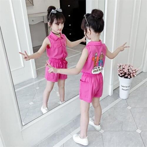 Teen Girls Clothing Vest + Short Clothes For Girls Summer Tracksuit For Girl Casual Style Childrens Clothes For Girl 8 10 12 14