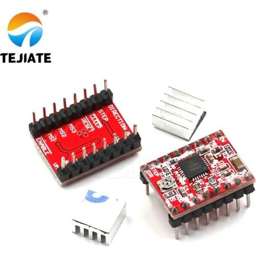 1PCS A4988 Stepper Motor Driver Module 3D Printer Modular Accessories With Cooling Fin