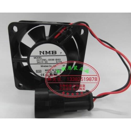 NMB-MAT 2410ML-05W-B60 EQ5 DC 24V 0.17A 60X60X25mm Server Cooling Fan