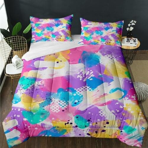 3D Print Colorful Clouds Dots Pattern Customize Quilt Super Comforter Soft Quilting Suitable For Girls Home Bedroom Decor