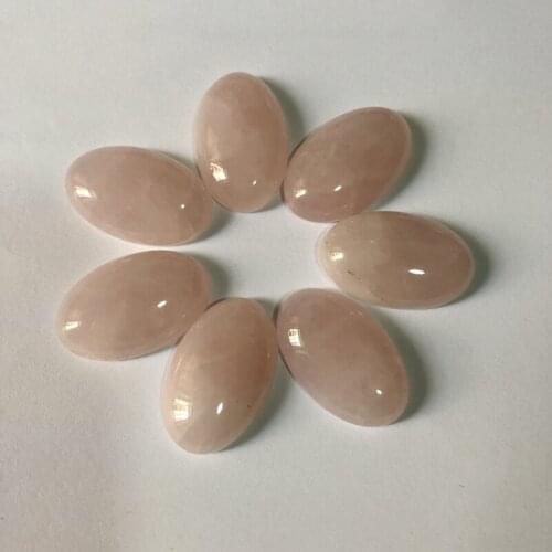 Wholesale Natural Rose Pink Quartz Cabochon Ovals 15x25m,Oval Gem Stone CAB for jewelry making 6pcs/lot