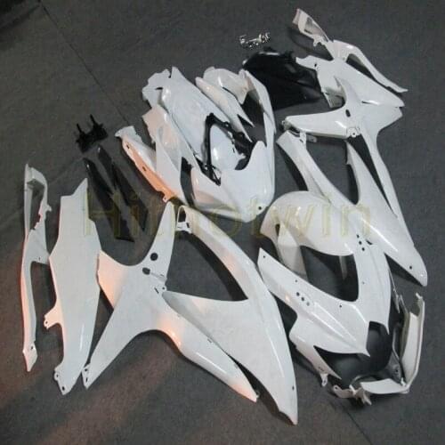 Custom motorcycle body kit for GSX-R600 R750 K8 2008 2009 2010 GSXR750/600 fairings+Bolts+Injection mold white silver