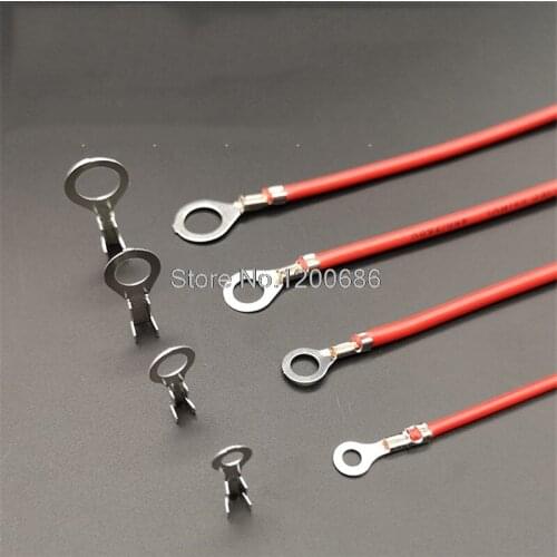 10CM O type grounding connection M4 3.2 4.2 5.2 6.2 Auto car splices wire ring round terminal crimping loose pins terminals