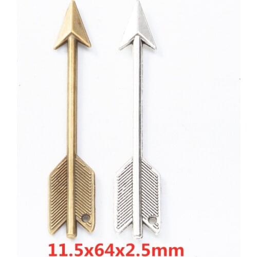 20 pieces of retro metal zinc alloy arrow pendant DIY handmade jewelry necklace making 8333