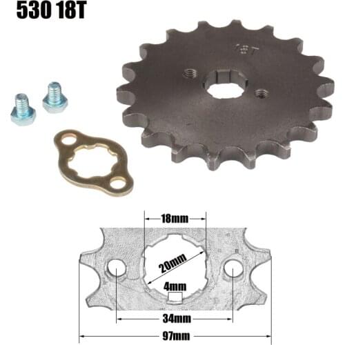 Front Engine Sprocket Star 530 18T 20mm For 530 Chain With Locker Motorcycle Dirt Bike PitBike ATV Quad Parts