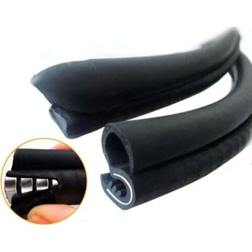 2Pcs/Lot Car Sound Insulation Rubber Sealing Strip For B Pillar Noise Windproof Door Seal Strip Car Styling Front Rear Door Edge