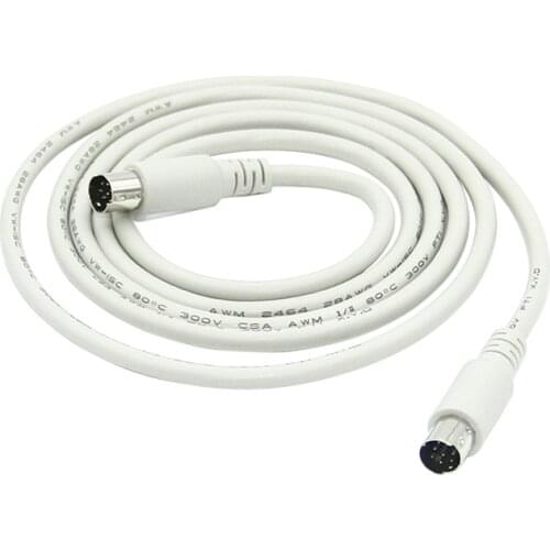 1.5m3m 5m MD8 Plug Connector S Terminal Mini Din 8 pin male to male cable Round head Large Keyboard Welded Chassis Cable Adapter