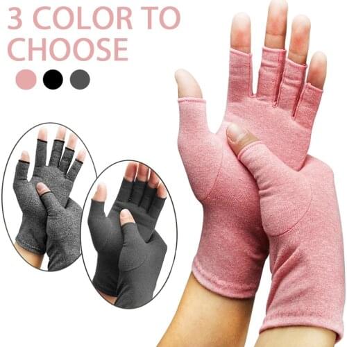 1 Pairs Fingerless Gloves Winter Arthritis Gloves Mittens womens winter Therapy Compression Gloves and Ache Pain Joint Relief