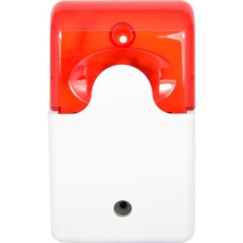 10 PCS Indoor wire Use 12VDC Security Alarm accessories Strobe siren with flash lamp inside 110DB louder speaker Free shipping