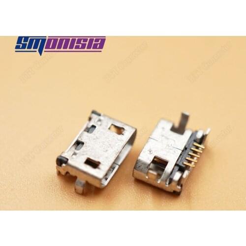 Smonisia 100pcs 100% New 5Pin Micro USB Tail Charging Socket with OX Hron for Lenovo A3000H a5000