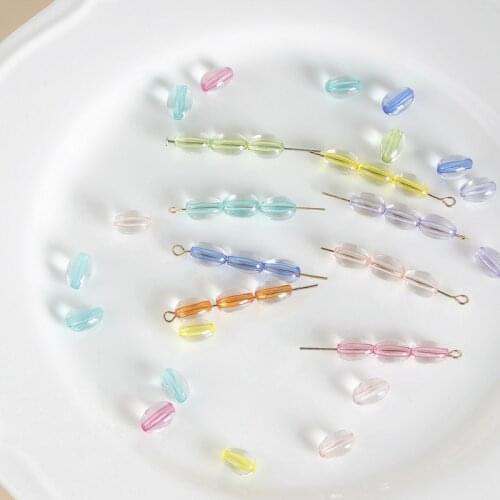 20PCS DIY Handmade Transparent Charms Earrings Accessories Necklace Bracelet Beads For Jewelry Making Colorful Pendant Materials