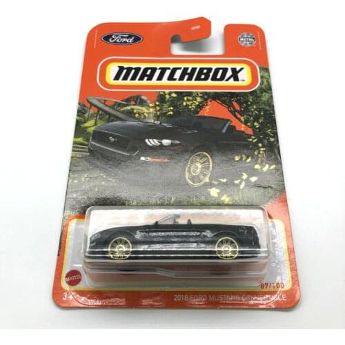 2021 Matchbox Cars 2018 FORD MUSTANG CONVERTIBLE 1/64 Metal Diecast Collection Alloy Model Car Toys