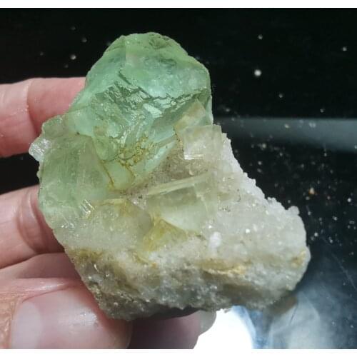 41.2gNatural rare grass green fluorite mineral specimen stone cluster healing crystal stone decoration QUARTZ GEM