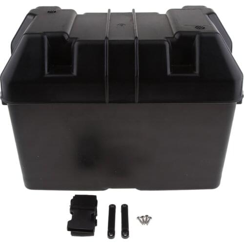 Car RV Boat Marine Smart Battery Box USB Car Charger Center Power Guard W/ Strap