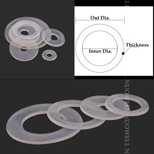 Customize 10~100pcs M2~M20mm White Plat Gaskets Plastic Sealing Rings Insulation Washer Garden Irrigation Connector Seal Gasket