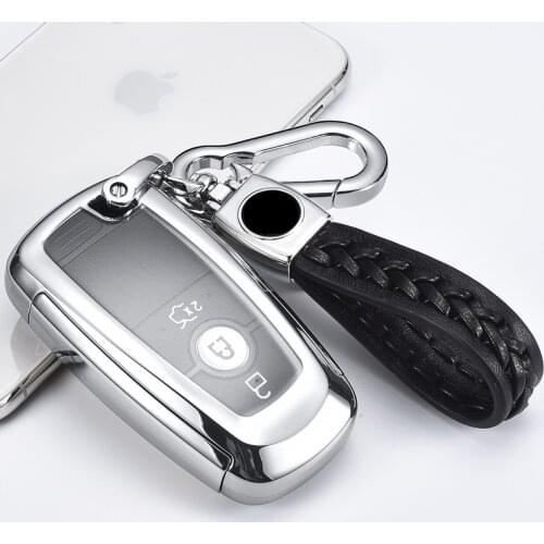 Color Hard TPU Car Key Case Full Cover For Ford Fusion Mustang Explorer F150 F250 F350 EcoSport Edge S-MAX Ranger Lincoln Mondeo