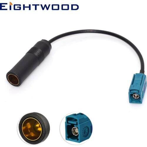 Eightwood 2PCS Car DAB DAB+ FM AM Antenna Aerial Adapter Fakra Z Jack Female to DIN Jack Female 41585 for Audi BNW Ford Vauxhall