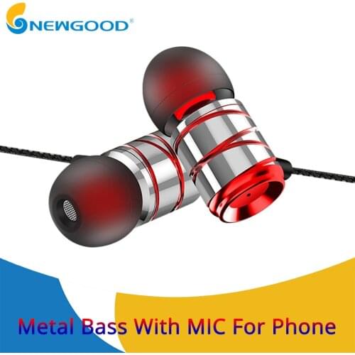 Metal Earphone earbuds for xiaomi huawei samsung iphone With Microphone Wired headset stereo 3.5mm earphones MP3 fone de ouvido