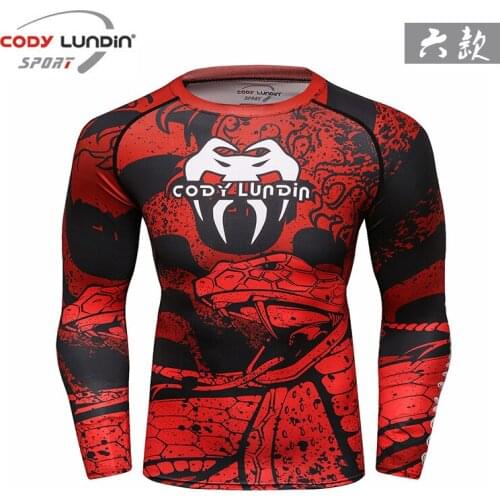 Workout Gym Compression Shirt Long Sleeve Sport Tshirt 3D Printed T Shirts Mens Quick Dry Rashgard Fitness Training Jogging Top