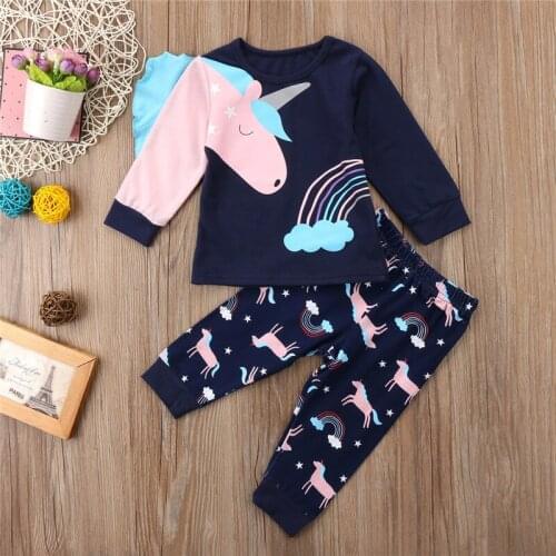 2018 New arrival baby girl pajama set children toddler pyjama fille enfant pijama infantil kids girl menina slaapkleding meisjes
