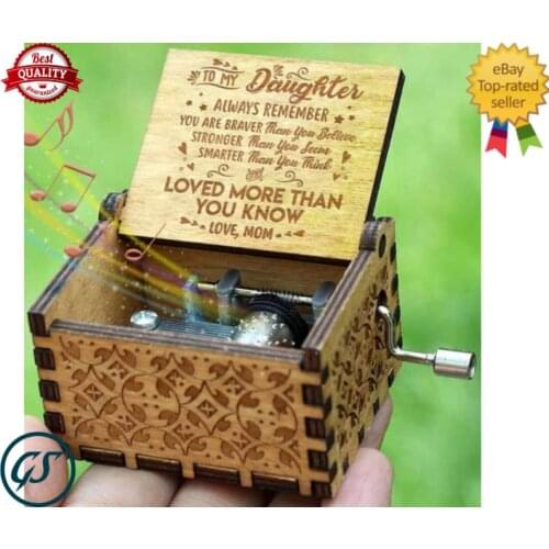 2020 New Carved Handmade Classical Music Box Hand-Operated Wooden Music Box Hand Cranked Wood Professional Music Box