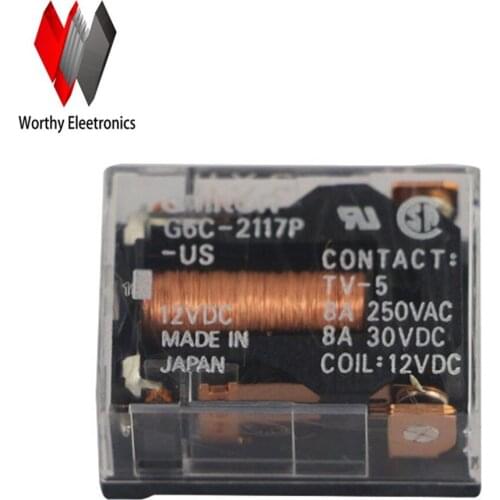 Wholesale 10pcs/lot relay G6C-2117P-US-12VDC
