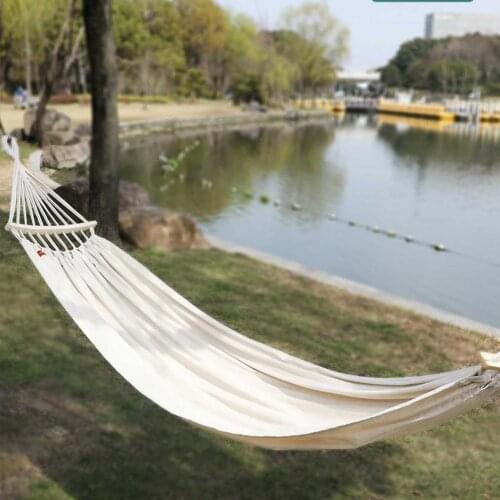 Swing Poly-Cotton Hammock Indoor Balcony Hanging Camping Hammock Camping Swing Hang ​Bed For Outdoor Travel On Foot Equipment