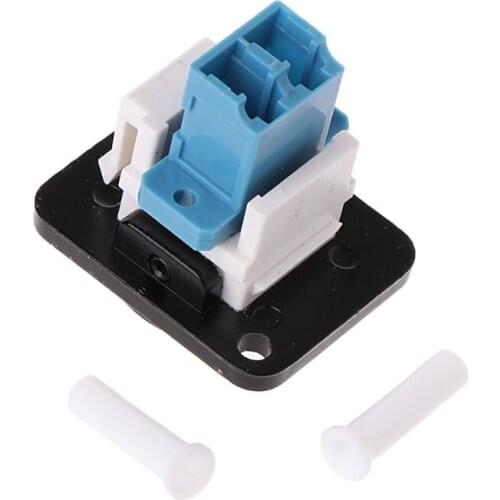 RJ45 D-Type LC Optical Fiber Straight Connector Chassis Panel Mounting Socket Holder Extension Module Socket Jack-Modular CAT5E