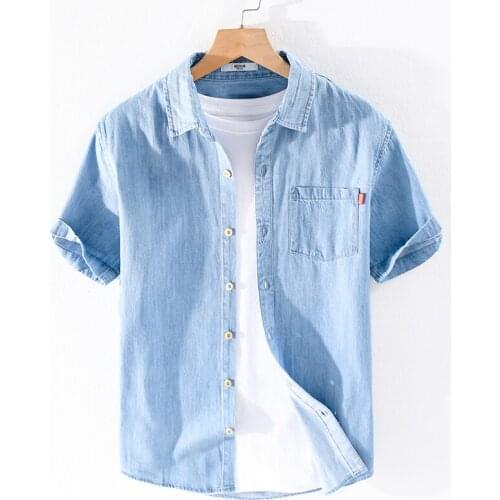 Suehaiwes style Italy brand denim cotton shirt men long-sleeved fashion shirts for men casual comfortable shirt mens chemise