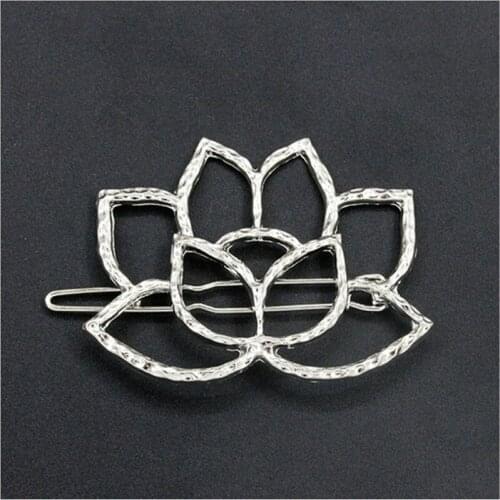 Heart Like Lotus Open Literary Hollow Hairpin Elegant Hairpin Headdress Jewelry Lotus Vintage Metal